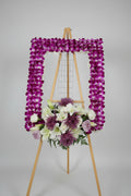Purple Orchid Sympathy Picture Frame Wreath